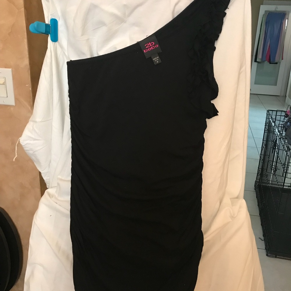 Black one shoulder with ruffle size medium